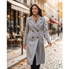 Massimo Dutti S Beden Açık Gri Kaban,boy1.07 Kol Boyu 57-58 cm