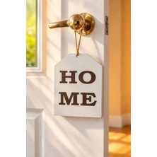 Home Yazılı Ahşap Duvar Dekoru Rustik Tabela Mutfak ve Ev Süsü