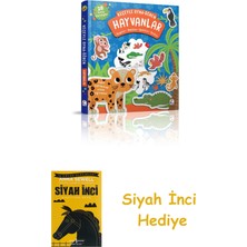 İndigo Kitap Keçeyle Oyna-Öğren - Hayvanlar (Ciltli) + Siyah Inci
