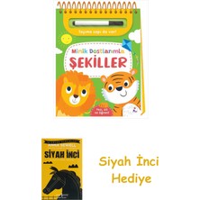 İndigo Kitap Minik Dostlarımla Şekiller (Ciltli) + Siyah Inci