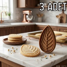Ulu Pazarlama 3lü Yaprak Figürlü Hamur Şekillendirici Kurabiye Kalıbı Oyun Hamuru Kalıbı 8 5 cm