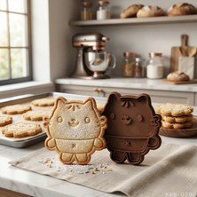 Ulu Pazarlama Tombul Kedi Hamur Şekillendirici Kurabiye Kalıbı Oyun Hamuru Kalıbı 6 5 cm