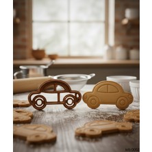 Ulu Pazarlama Minik Araba Figürlü Kurabiye Kalıbı ve Hamur Kesici Şeker ve Oyun Hamuru Için Tek Parça Kalıp