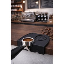 Biradlı Kahve Tamper Matı 21X15 cm | Büyük Barista Silikon Mat – Kafe & Bar