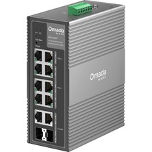 Senka Omada IES210GPP Industrial, 10 Port Gigabit, 6 Port Poe+, 2 Port Poe++, 2 Port Combo Sfp, 240W, Yön