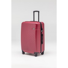 Wander Bag Wander 3000 Büyük Boy Valiz 4 Tekerlekli Abs Bavul 360° Döner Teker Bordo