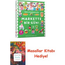 İndigo Kitap Keçe Arkadaşlarımla Markette Bir Gün (Ciltli) + Masallar