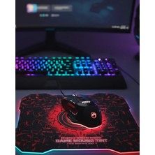 Vintessy Işıklı Oyuncu Mouse ve Mousepad Seti Ergonomik Tasarım ve Rgb Aydınlatma