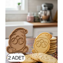 Ulu Pazarlama 2li Noel Cücesi Şekillendirici Kalıp Kurabiye Hamur Kesici Şeker ve Oyun Hamuru Seti