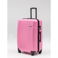 Wander Bag Wander 3000 Büyük Boy Valiz 4 Tekerlekli Abs Bavul 360° Döner Teker Pembe