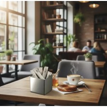 Biradlı Kare Çubuk Şekerlik Siyah | Stick Şekerlik – Restoran & Kafe