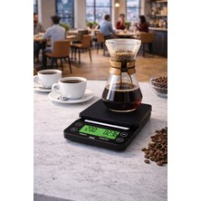 Biradlı Hassas Kahve Tartısı Zamanlayıcılı | Barista Terazisi – Kafe & Bar