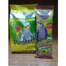Gold Wings Classic Paraket Yemi 500 Gr+1 Paket Jungle Meyveli Paraket Kraker+1 Adet Aynalı Salıncak