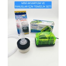 Sobo Mini Akvaryum ve Fanuslar Için Temizlik Sistemi (Hava Motoru+Hortum+Pipo Filtre) Komple Set