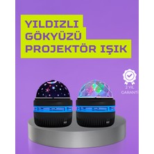 Renklime Usb’li Yıldız Projektör Lamba – Döner Galaxy Işık Şovu, Çocuk ve Yetişkin Uyku Lambası