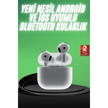 Renklime Yeni Nesil Bluetooth Kulaklık Beyaz Çağrı Cevaplayabilen Kablosuz