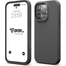 Dora Shopping iPhone Kılıf Ince Sıvı Silikon 3 Katmanlı Tam Kaplamalı Yumuşak Jel Kauçuk Kılıf Kapak, Antrasit (Ip