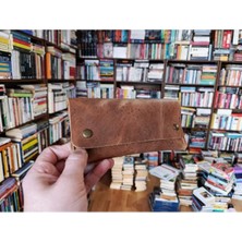 Mahfuz Gerçek Deri Tamamen El Emeği Kadın Cüzdan 22CM*8CM * 1 Kağıt Para Alanı 1 Kart Bölmesi DAK77