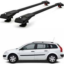 Cross Oto Aksesuarları Renault Megane 2 Sw 2003-2008 Için Ara Atkı Tavan Barı , Araca Özel , Kilitlenebilir Araç Üstü Ekipman Taşıma Barı (2 Adet)