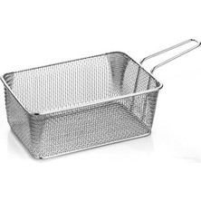 Altınbaşak Paslanmaz Dikdörtgen Derin Sunum Sepeti 20X12X8 cm | Şık Servis – Restoran & Kafe