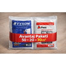 Tyson ve Pass Koruyucu Hışır Örtü Avantaj Seti 70 M² (50 M² + 20 M²) Boya & Tadilat İçin Ekonomik Çözüm