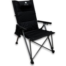 Windcamp Katlanır Kamp Sandalyesi Premıum - Sırt Ayarlanabilir - Siyah