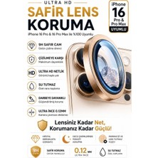 Sonreir iPhone 16 Pro / 16 Promax Çöl Titanyum Metal Kamera Lens Koruyucu Safir Cam Ultra Net HD