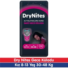 Huggies Drynites Kız 8-13 Yaş Emici Gece Külodu 30-48 kg 9 Adet