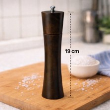 Döner Başlıklı Ahşap Tuzluk 19 cm