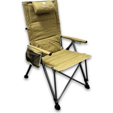 Windcamp Katlanır Kamp Sandalyesi Premıum - Sırt Ayarlanabilir - Bej