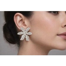 Betonique Stone Zirkon Taşlı Çiçek Küpe