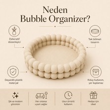 Pl Dizayn Bubble Organizer Dekoratif Düzenleyici 16 cm Çok Amaçlı Makyaj Organizeri Anahtarlık ve Mum Altlığı