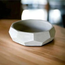 Geometrik Beton Bonsai ve Aranjman Saksısı Açık Renk