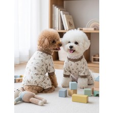 Kemique Breeds & Friends Penye Köpek Tulumu |  Desenli Köpek Pijaması | Küçük Irklar Için