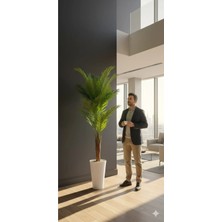 Dekoratif Saksılı Yapay Areka Palmiyesi 230 cm