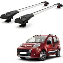 Cross Oto Aksesuarları Fiat Fiorino 2008-2023 Için Ara Atkı Tavan Barı , Araca Özel , Kilitlenebilir Araç Üstü Ekipman Taşıma Barı (2 Adet)