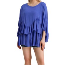 Phuti %100 Viskon Fırfırlı Bluz