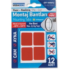 4 Adet Vodaseal Hazır Montaj Bandı Şeffaf 12'li Set
