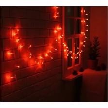 Ett Damla Uçlu Kırmızı Dekoratif Işık 10 Metre 100 LED