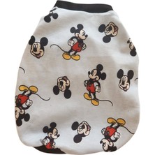 Atelyu Kedi Köpek Kıyafet Mavi Mickey Desen Pamuk Tshirt