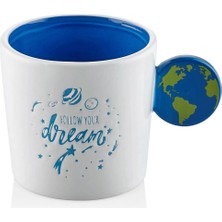 2 Adet  The Mia Dünya Kulplu Seramik Kupa 450 cc