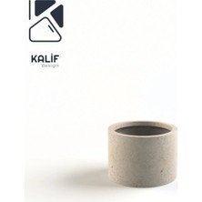Hafif Beton Saksı (Terrazo) Cylinder 35X25 Krem