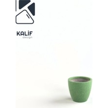 Hafif Beton Saksı (Terrazo) Indra (Xs) 21X19 Yeşil