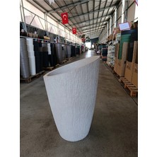 120 Litre Datça Dizayn 30 Derece Açılı Fiberglas Dev Saksı