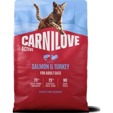 Carnilove  Active Tahılsız Yetişkin Kediler Için Somon & Hindi Etli Kuru Mama 6 kg