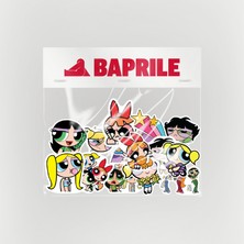 Baprile Powerpuff Girls 14 Parça Kaliteli Laptop Ajanda Termos Etiket Seti