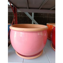 40-50 Litre Bombeli Dekoratif Toprak Saksı