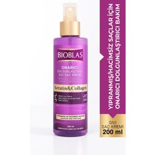 Bioblas Sıvı Saç Kremi Keratin ve Kolajen 200 ml Besleyici ve Onarıcı Etki ile İnce Telli Saçlar İçin