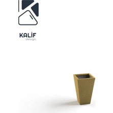 Hafif Beton Saksı (Terrazo) Tapio (Xs) 25X25X40 Sarı