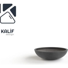 Hafif Beton Saksı (Terrazo) Freya (M) 70X70X20 Siyah